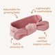 Rose Ribbed Organic Topknot - Thumbnail 4