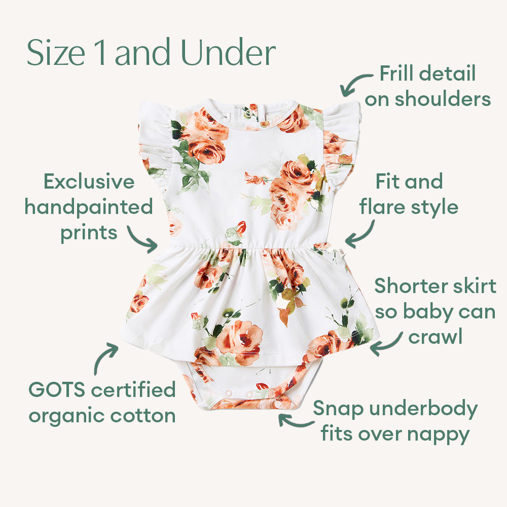 Rosebud Short Sleeve Organic Dress - View 4