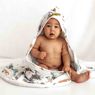 Safari Organic Hooded Baby Towel-Snuggle Hunny