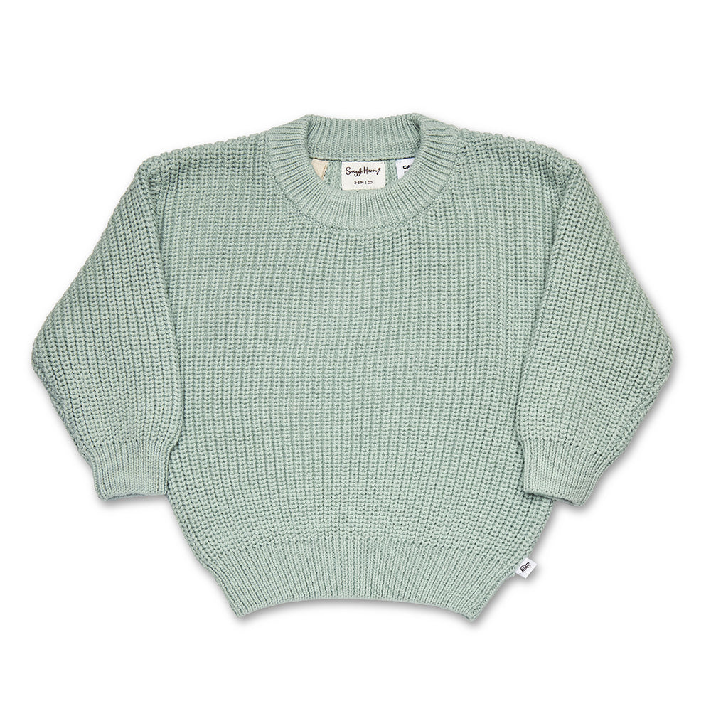 Sage Oversized Cotton Knit Jumper - View 2