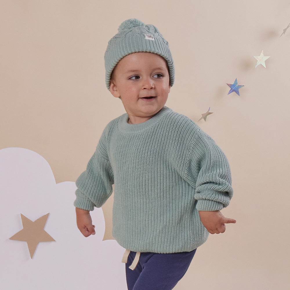 Sage Oversized Cotton Knit Jumper - View 15