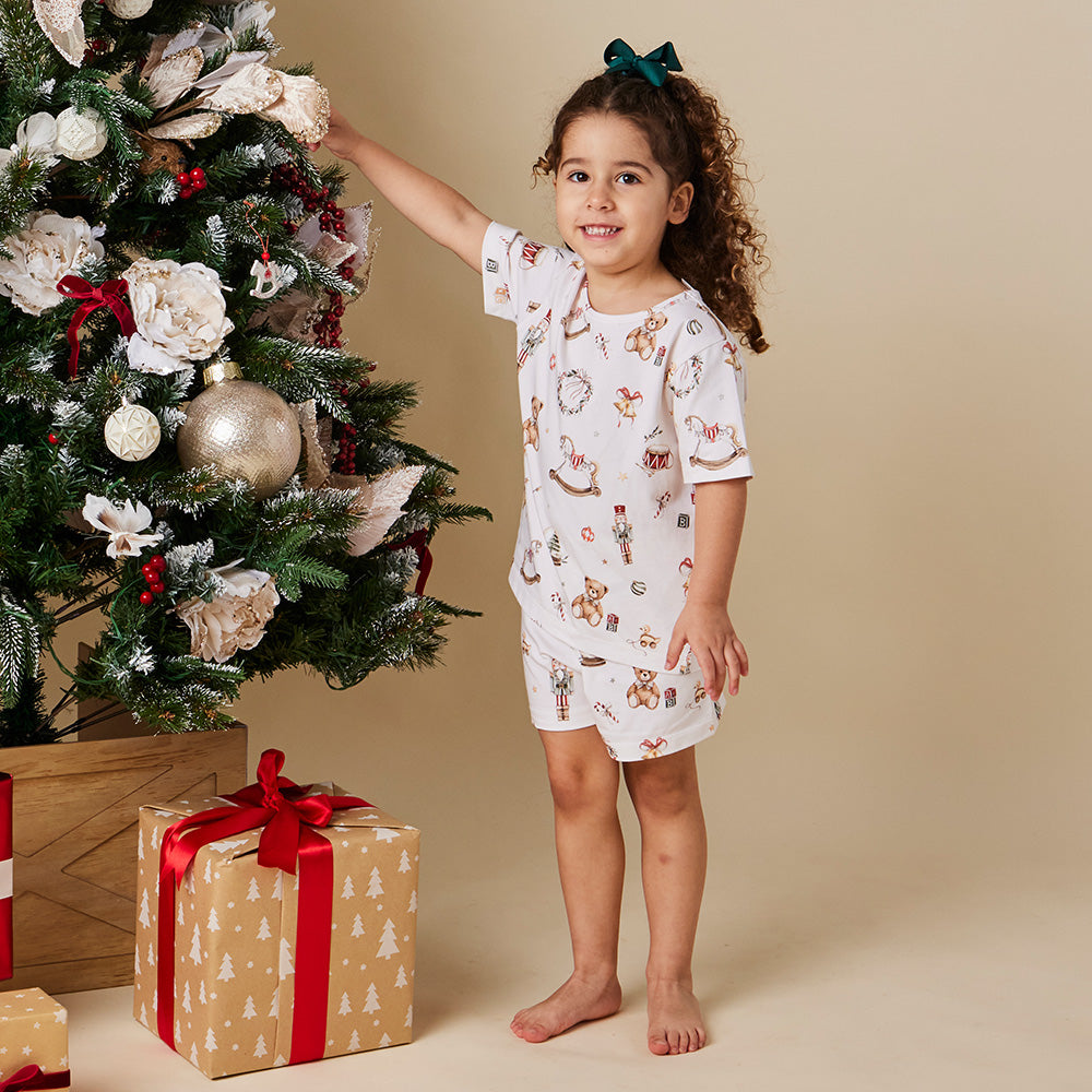 Santa's Toy Shop Organic Kids PJ Set - View 1