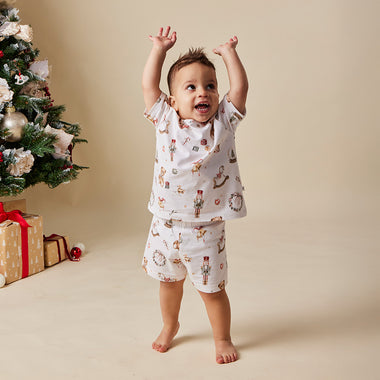 Santa's Toy Shop Organic Kids PJ Set | Snuggle Hunny