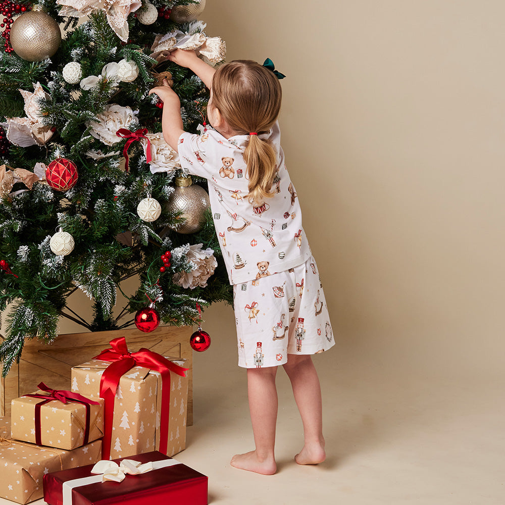 Santa's Toy Shop Organic Kids PJ Set - View 7