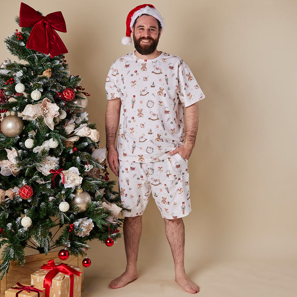Santa's Toy Shop Organic Mens PJ Set - View 4