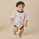 Santa's Toy Shop Organic Oversized Romper - Thumbnail 3
