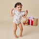 Santa's Toy Shop Short Sleeve Organic Bodysuit with Frill - Thumbnail 12