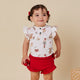 Santa's Toy Shop Short Sleeve Organic Bodysuit with Frill - Thumbnail 1