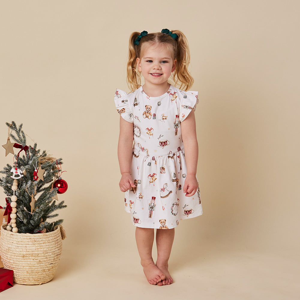 Santa's Toy Shop Short Sleeve Organic Dress - View 7