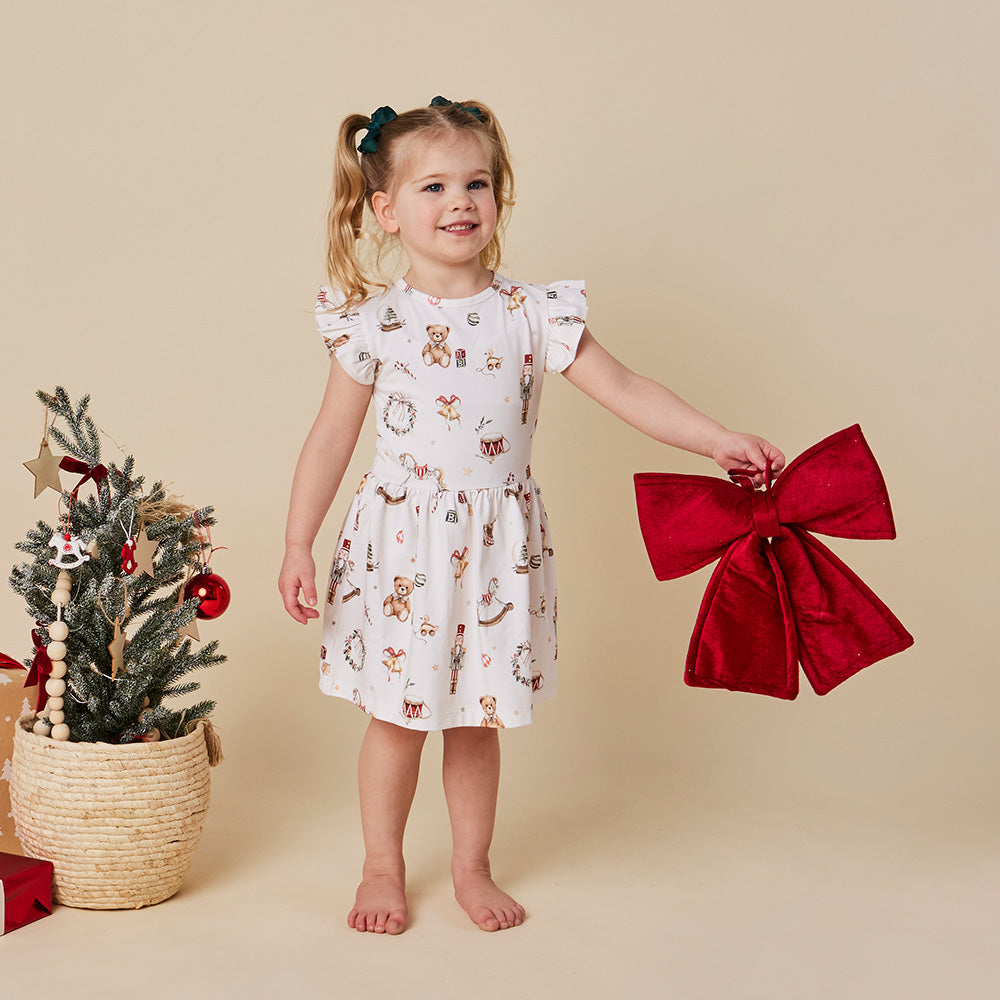 Santa's Toy Shop Short Sleeve Organic Dress - View 3