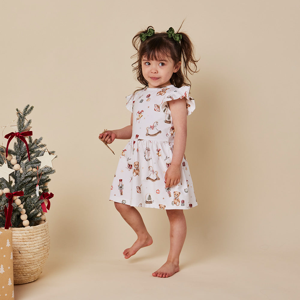 Santa's Toy Shop Short Sleeve Organic Dress - View 11