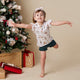 Santa's Toy Shop Organic Short Sleeve Top with Frill - Thumbnail 6