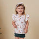 Santa's Toy Shop Organic Short Sleeve Top with Frill - Thumbnail 1