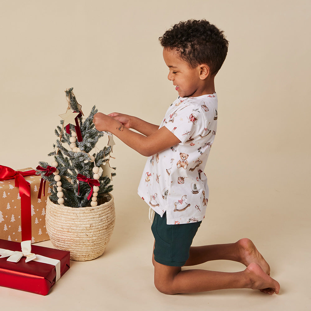Santa's Toy Shop Organic Short Sleeve Top - View 5