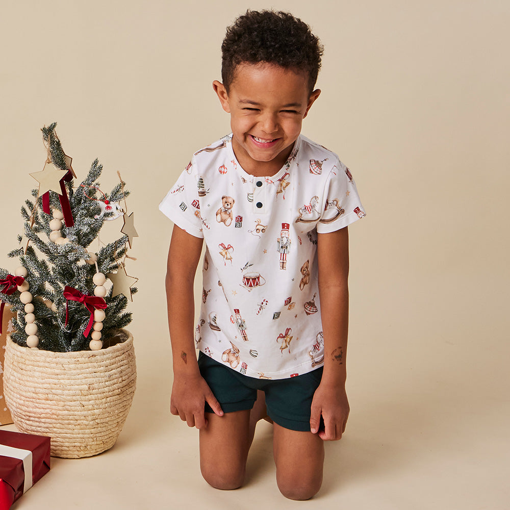 Santa's Toy Shop Organic Short Sleeve Top - View 6
