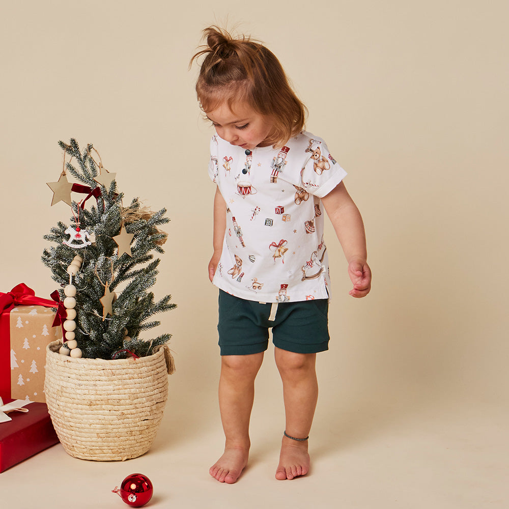 Santa's Toy Shop Organic Short Sleeve Top - View 7