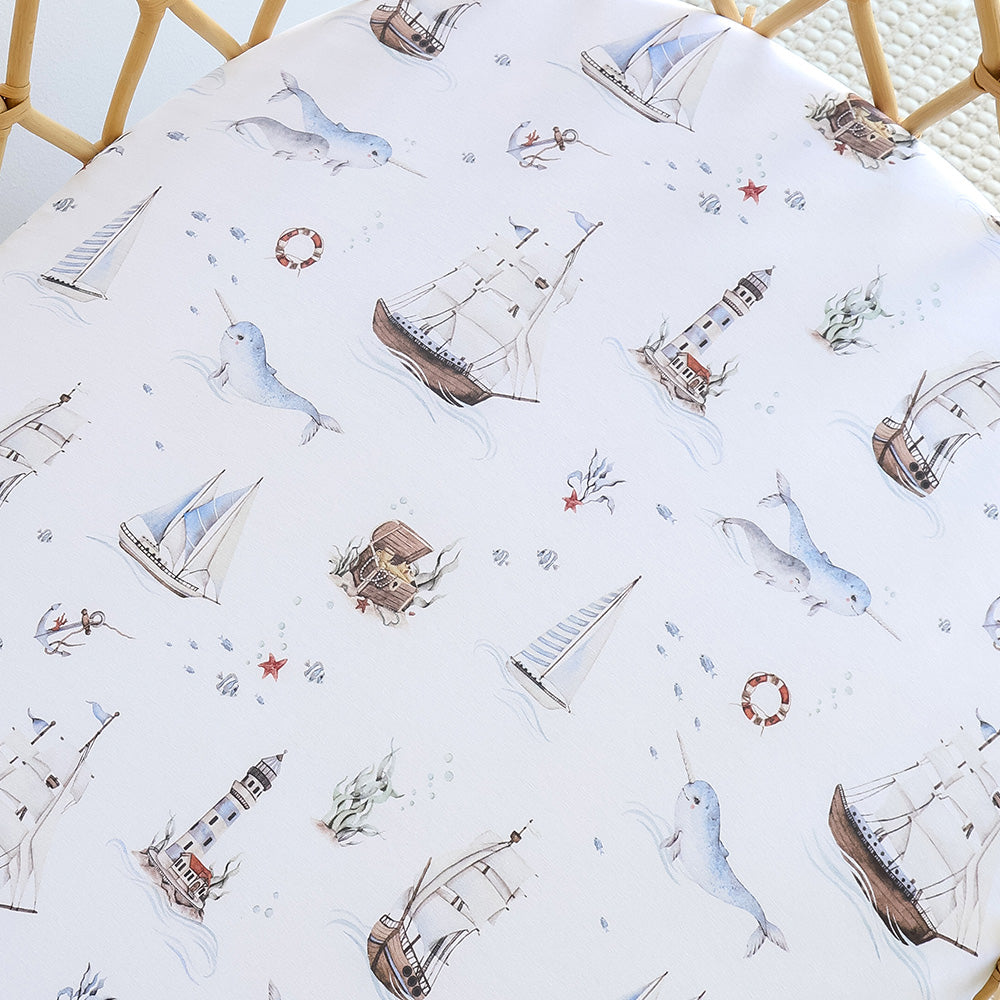 Set Sail Organic Bassinet Sheet / Change Pad Cover - View 2