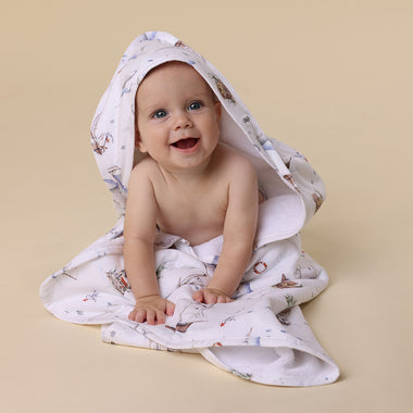 Set Sail Organic Hooded Baby Towel | Snuggle Hunny