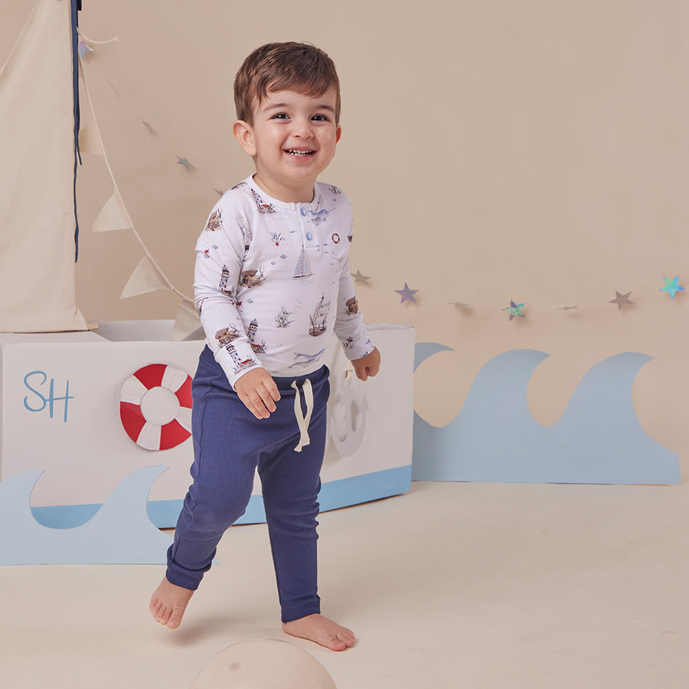 Set Sail Long Sleeve Organic Bodysuit - View 7