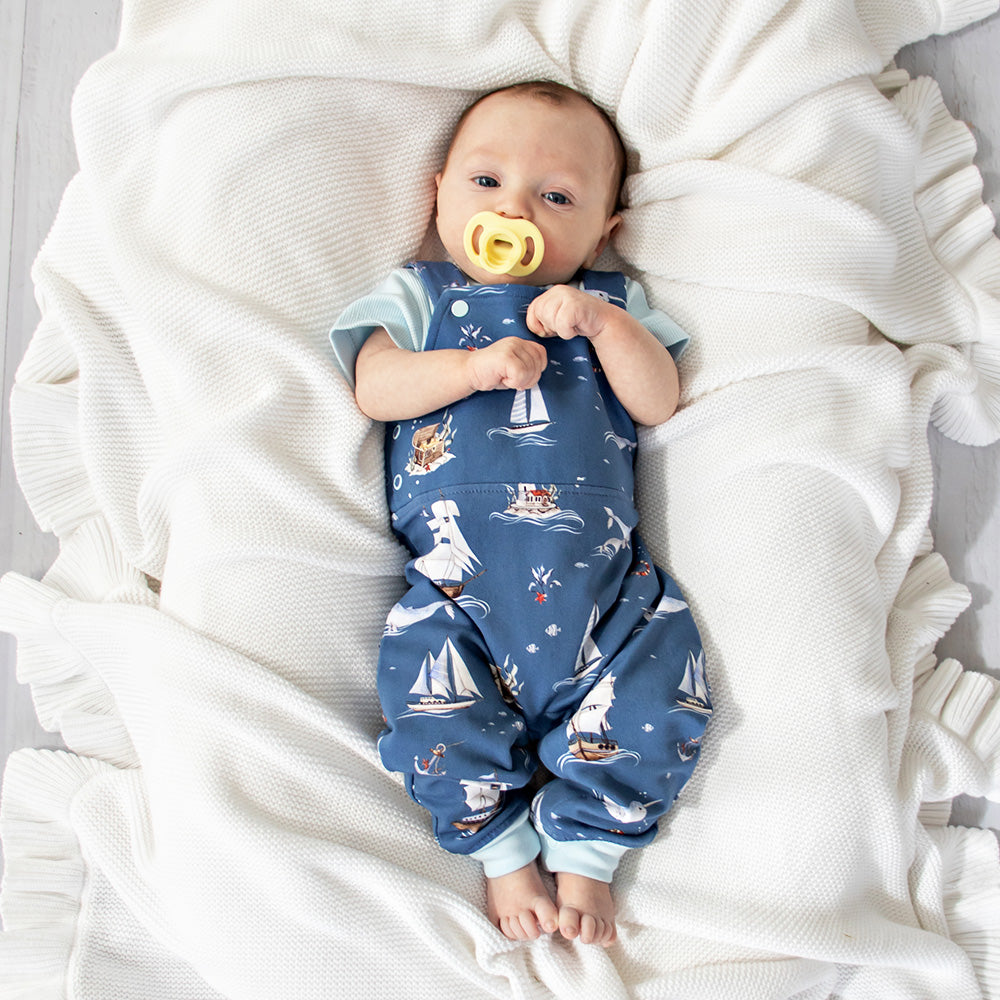 Set Sail Organic Snuggle Overalls - View 12