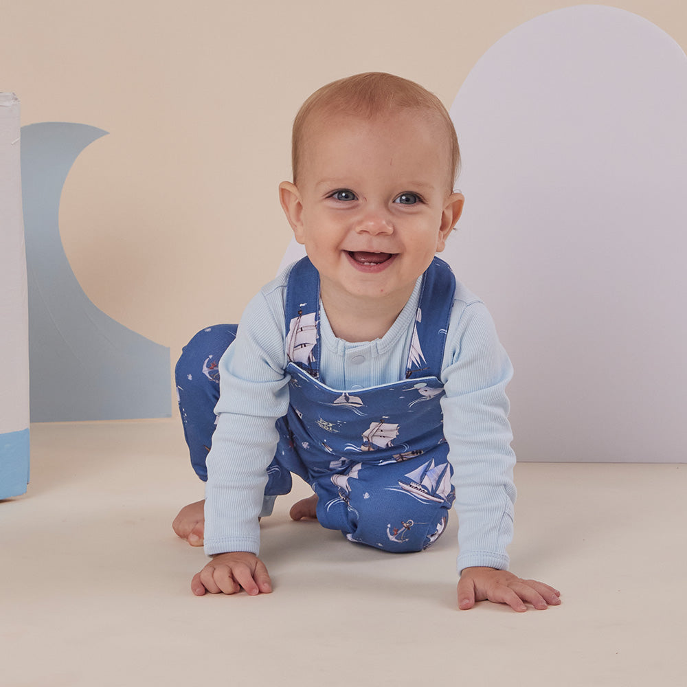 Set Sail Organic Snuggle Overalls - View 5