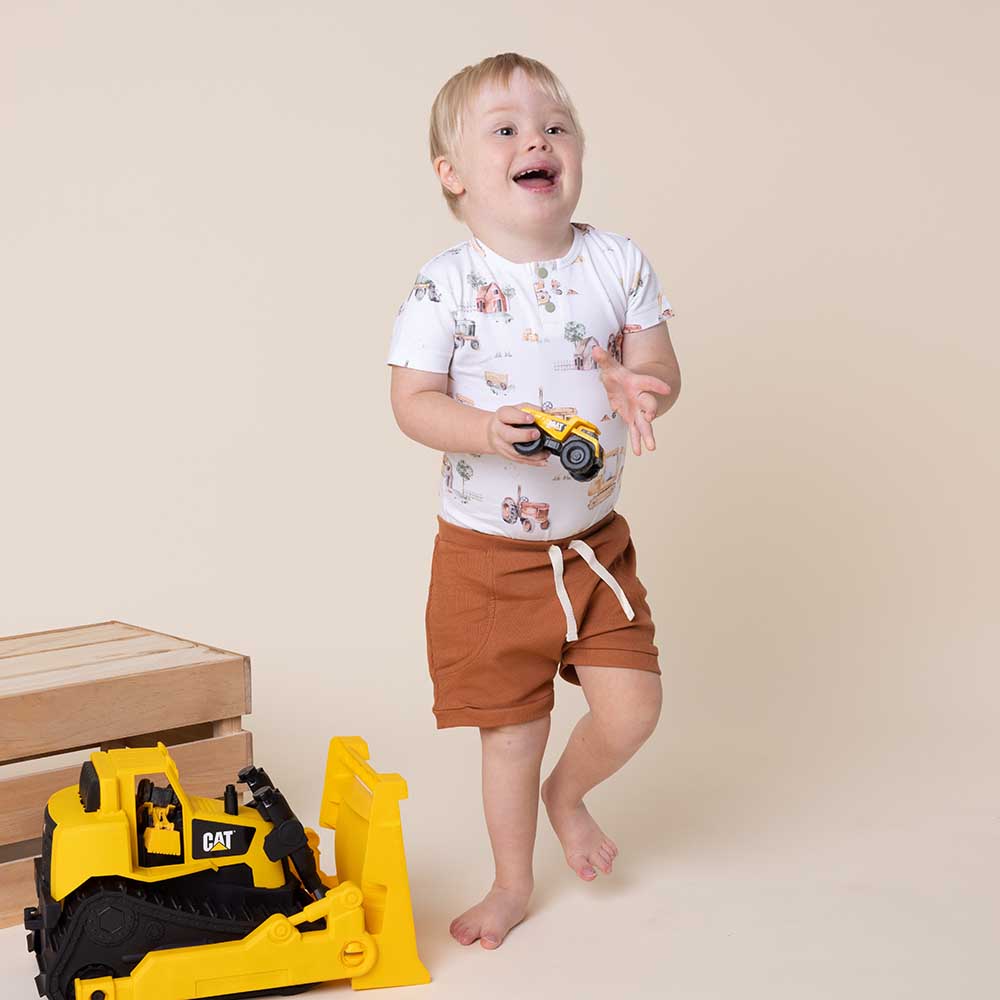 Diggers & Tractors Short Sleeve Organic Bodysuit - View 9