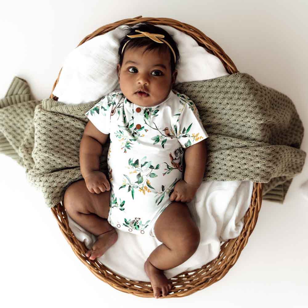 Eucalypt Short Sleeve Organic Bodysuit - View 1