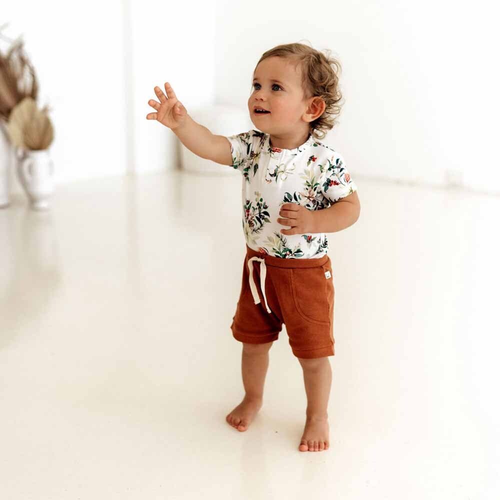 Festive Berry Short Sleeve Organic Bodysuit - Limited Edition - View 6