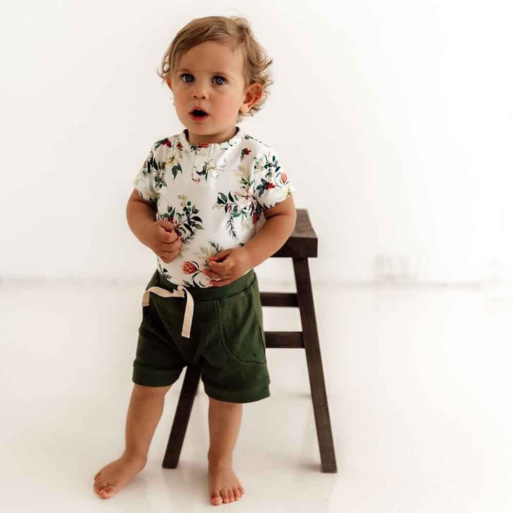 Festive Berry Short Sleeve Organic Bodysuit - Limited Edition - View 8