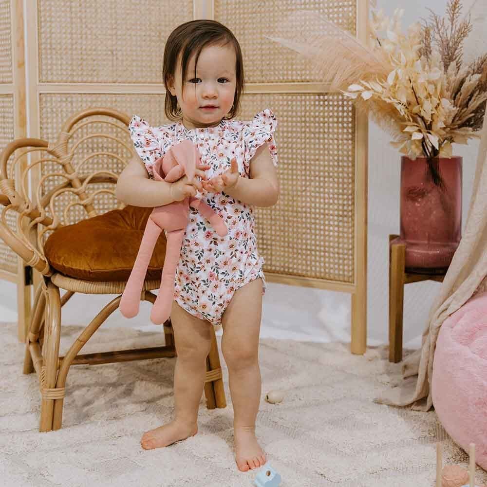 Spring Floral Short Sleeve Organic Bodysuit - View 7