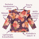 Sienna Organic Long Sleeve Top with Frill - Thumbnail 4