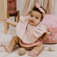 Dusty Rose Flower Frill Snuggle Bib - Thumbnail 3