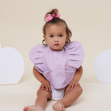 Snuggle Bib - Lilac Bloom Frill Snuggle Bib