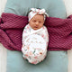 Camille Organic Snuggle Swaddle & Topknot Set - Thumbnail 7