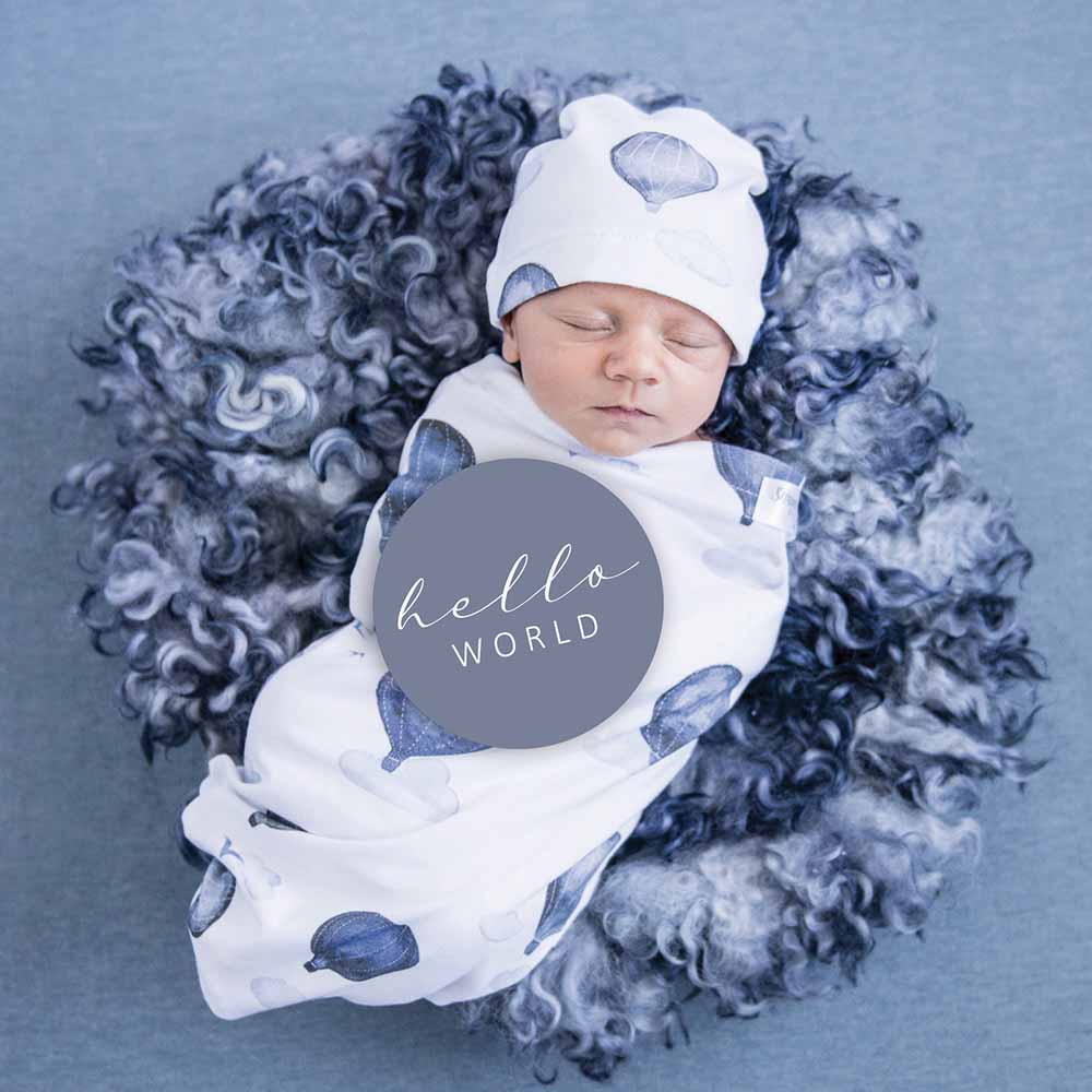 Cloud Chaser Snuggle Swaddle Birth Announcement Set - View 3