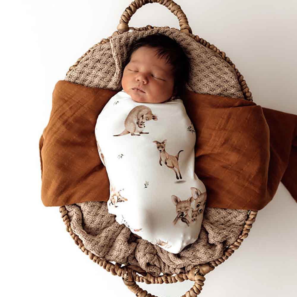 Kanga Organic Snuggle Swaddle & Beanie Set - View 4