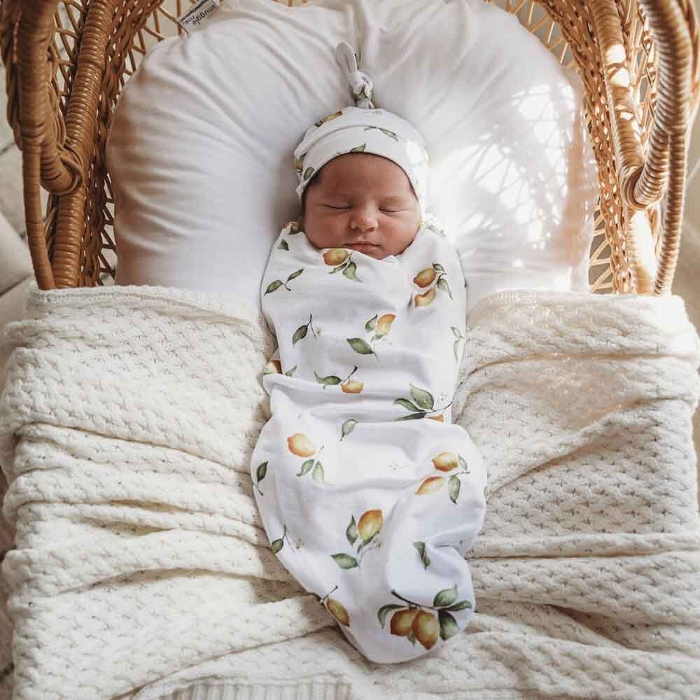 Lemon Snuggle Swaddle & Beanie Set - View 4