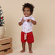 Candy Cane Short Sleeve Organic Bodysuit - Thumbnail 3