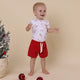Candy Cane Short Sleeve Organic Bodysuit - Thumbnail 5