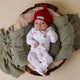 Candy Cane Organic Snuggle Sleepsuit Zip Footie - Thumbnail 3