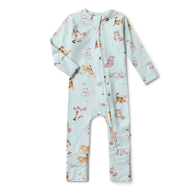 Kittens Organic Snugglesuit Convertible Romper | Snuggle Hunny