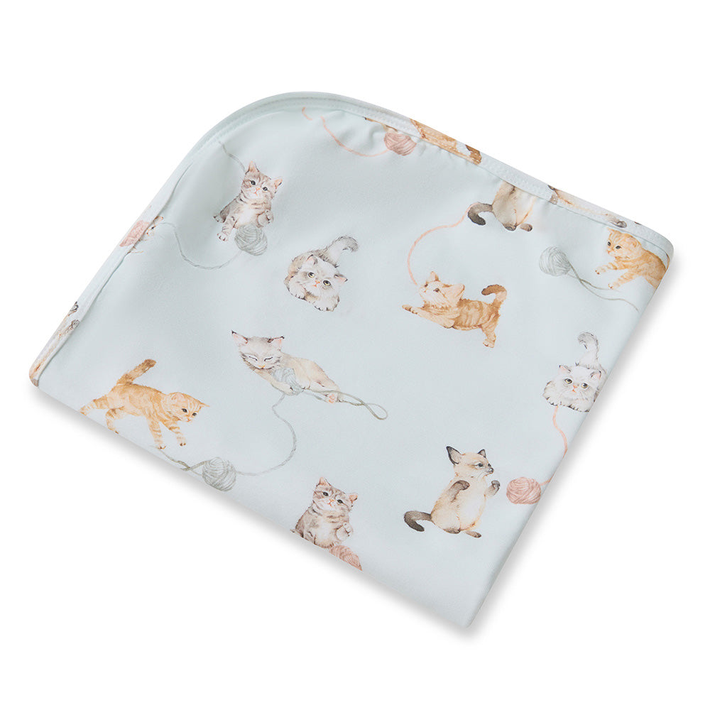 Kittens Organic Jersey Wrap & Beanie Set - View 6