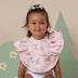 Toddler wearing Kittens Frill Snuggle Bib | Snuggle Hunny