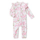 Cherry Blossom Organic Snugglesuit Convertible Romper with Frill - Thumbnail 2