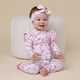 Cherry Blossom Organic Snugglesuit Convertible Romper with Frill - Thumbnail 4