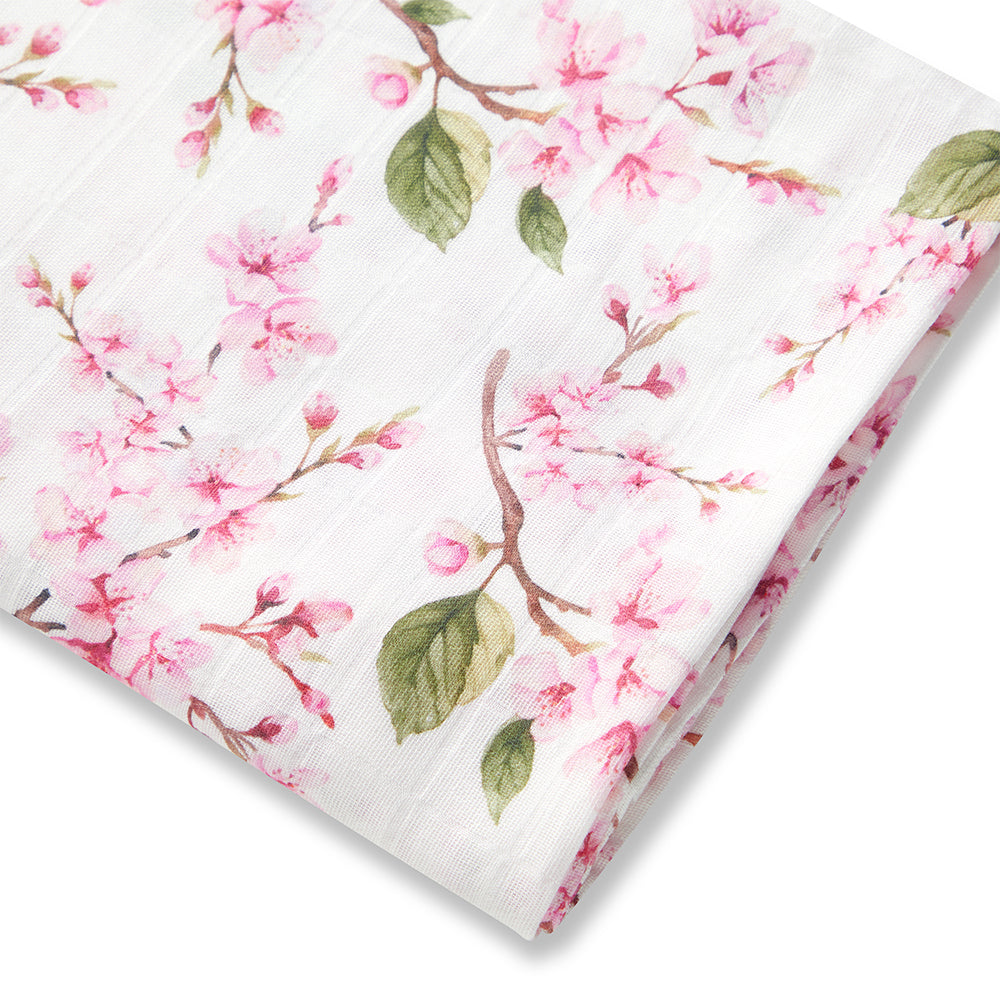 Cherry Blossom Organic Muslin Wrap - View 2