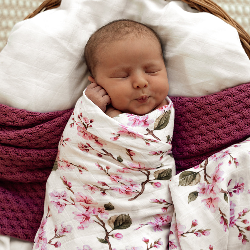 Cherry Blossom Organic Muslin Wrap - View 4