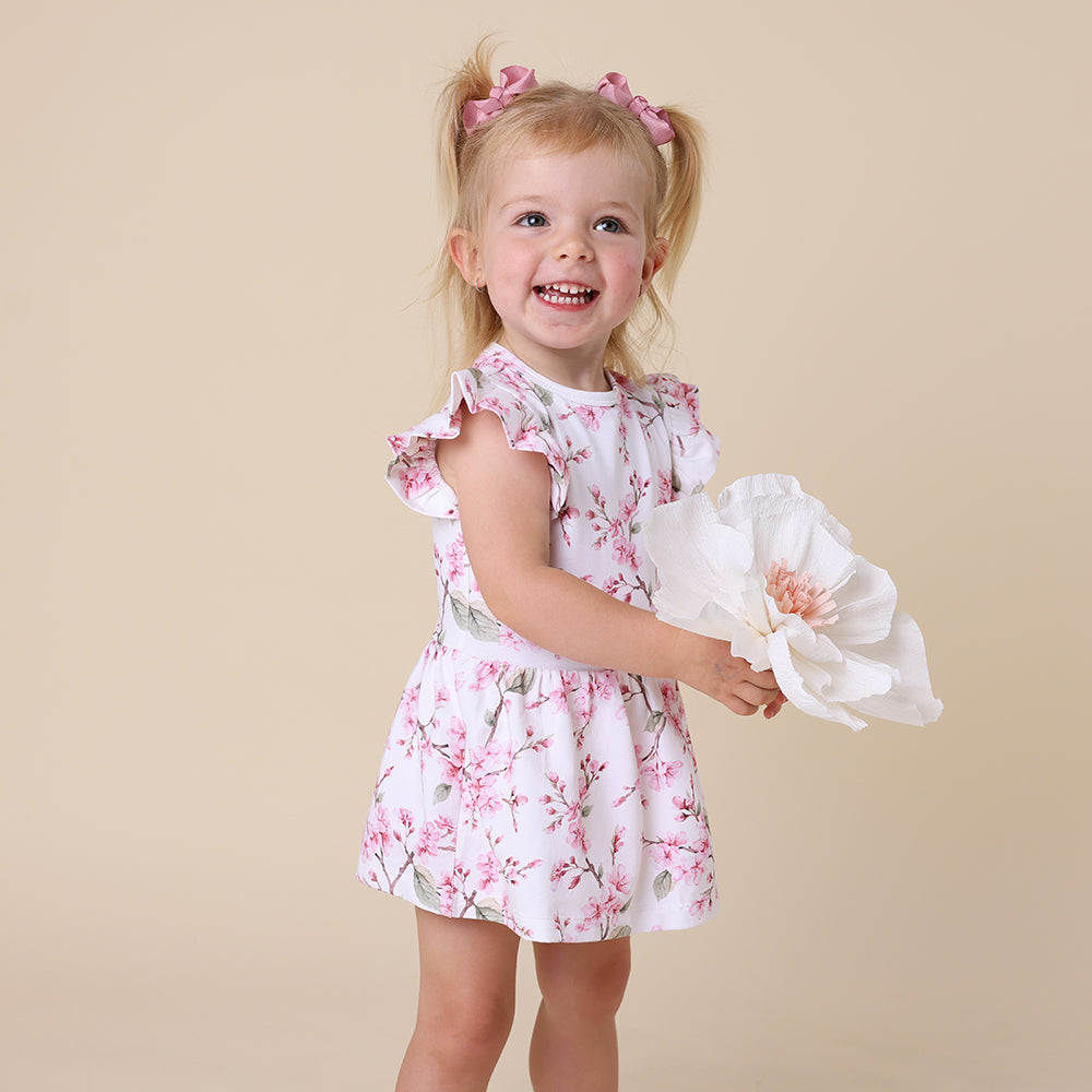 Cherry Blossom Short Sleeve Organic Dress - View 8