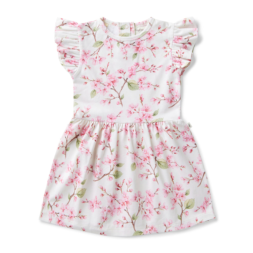 Cherry Blossom Short Sleeve Organic Dress - View 6