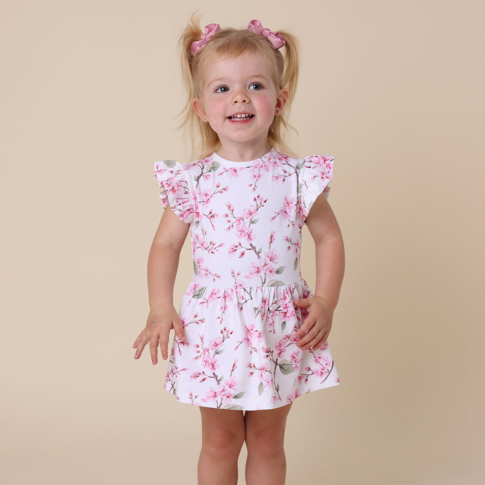 Cherry Blossom Short Sleeve Organic Dress - View 5